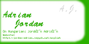 adrian jordan business card